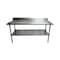 Bk Resources Work Table Stainless Steel With Undershelf, 5" Backsplash 72"Wx30"D VTTR5-7230 - alternate 3